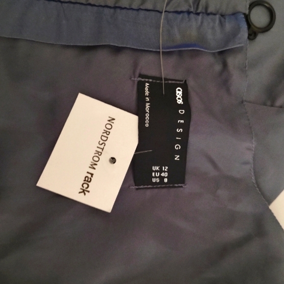 ASOS DESIGN Corset Top In Iridescent Blue Co-Ord. Size 8 - Picture 16 of 16